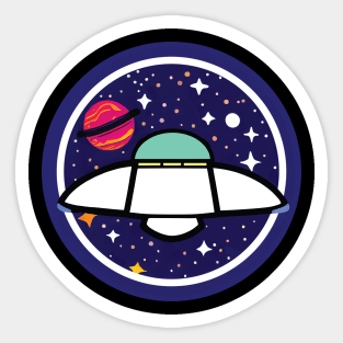 Spaceship Of Alien Sticker